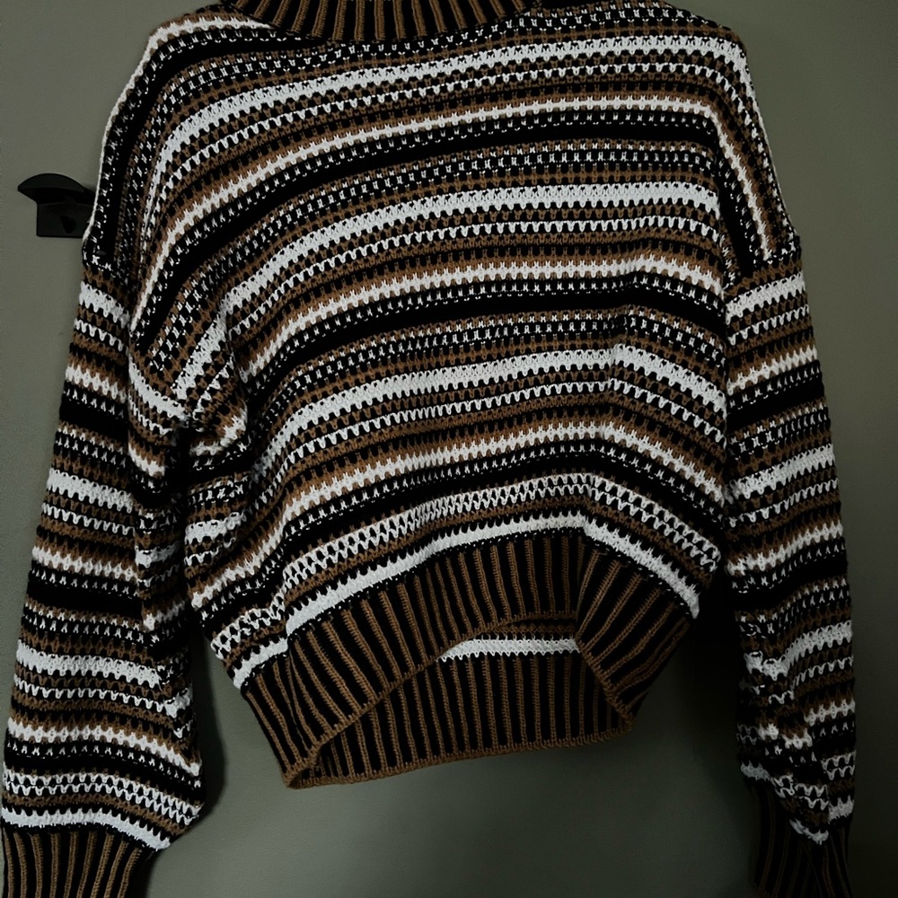 Striped Black and Brown Women's Sweater
